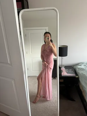 Pink Ruffle Maxi Dress thumbnail 5