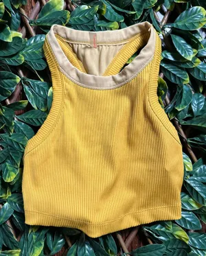 Free People Movement by Free People Yellow Sports Bra Size XS thumbnail 1