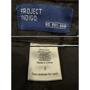 Project Indigo Black Denim Skort Size 5 NWT Stretch Jean Mini Skirt Shorts thumbnail 3