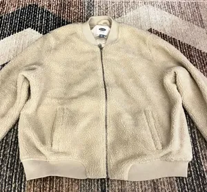 Old Navy Tan Teddy Jacket thumbnail 1