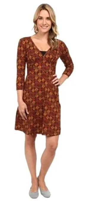 Patagonia‎ Dress Women Medium Orange Bijou Dot Bengal Margot Mini Athleisure thumbnail 1