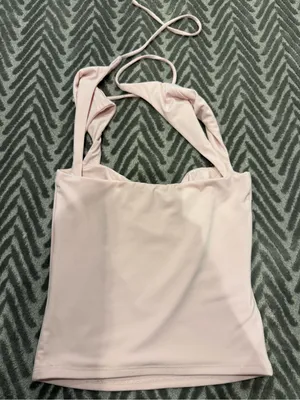 Garage Light Pink Ruched Front Tank thumbnail 4
