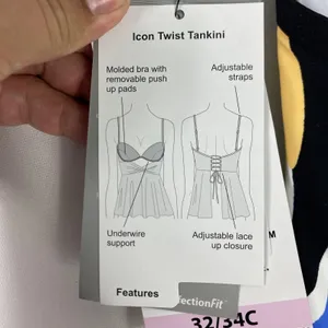 Coco Reef Tankini Top Womens‎ 32/34C White Icon Twist Underwire Swimwear thumbnail 11