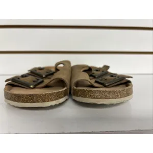 Yokono Women's Brown Leather Suede Wedge Sandals Size 9 Shoes Buckled Strap thumbnail 3