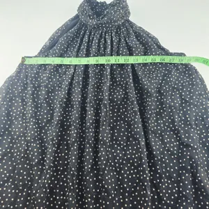Taylor Polka Dot‎ Halter Dress Ruffle Hem Sleeveless Party Black Size 8 thumbnail 7