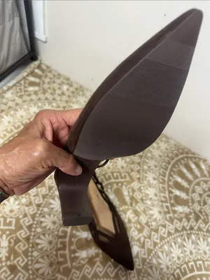 a new day Dark Brown Suede like Pointed Slingback Heels thumbnail 7