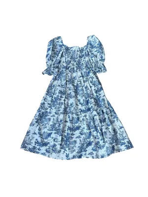 Nothing Fits But Kiko Dress Puff Sleeve Midi Feminine Romantic CottageCore thumbnail 2
