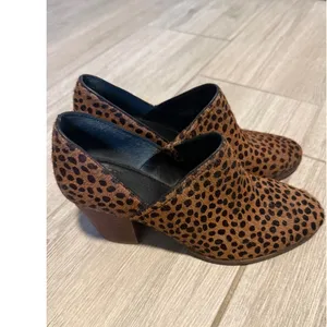 GB Giani Bini Leopard Print Calf Hair Shooties Brown Block Heel‎ Booties Size 8 thumbnail 3