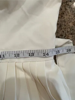 Commense Sleeveless Belted Pleated Blazer Maxi Dress Beige Size Small NWT thumbnail 11