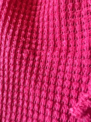 Pink Leopard Waffle Knit Hoodie – Size Medium thumbnail 4