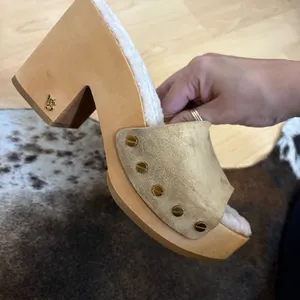 VERONICA BEARD Hannalee Sherpa Suede Open Toe‎ Mule Clog with Sherpa Size 5.5 thumbnail 4