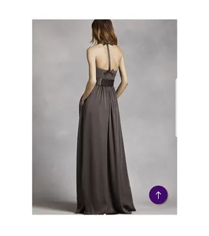 White by Vera Wang Champagne Halter Maxi Dress thumbnail 8