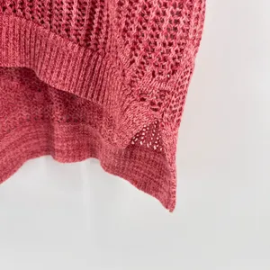 NWT Natural Reflections Peach Blossom Pink‎ Cotton Hooded Knit Sweater Large thumbnail 4