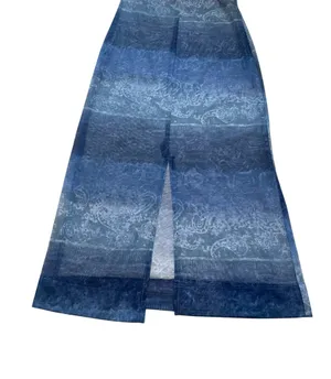 Y2k Blue Ombre sheer Long Sleeve Maxi Dress thumbnail 7