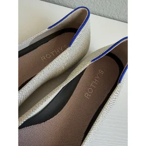 Rothy's The Point II Gold Metallic Knit Flats Women's US 9.5 Pointed Toe thumbnail 4