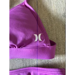 Hurley Purple Bikini Set Logo Triangle Top & Hipster Bottoms Swimwear EUC Sz Sm thumbnail 2