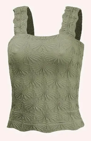 Cami Tank Top With Jacquard Floral thumbnail 1