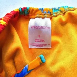 Xhilaration Orange Floral String Ties Bikini‎ Bottom Swimwear Small thumbnail 6