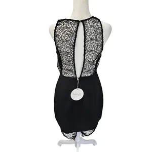 Keepsake The Label Reunion Black Lace Open Back High Low Mini Dress NWT M thumbnail 9