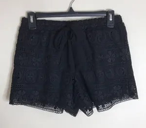 Iily white‎ black lace double liner shorts size small thumbnail 1