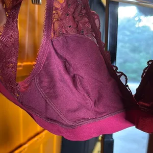 Aerie Lace Bralette in Burgundy Size Medium thumbnail 9