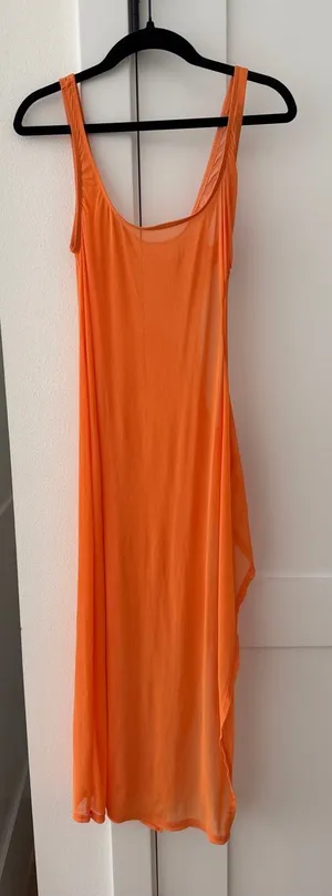 Sheer orange swim cover up - Women thumbnail 1