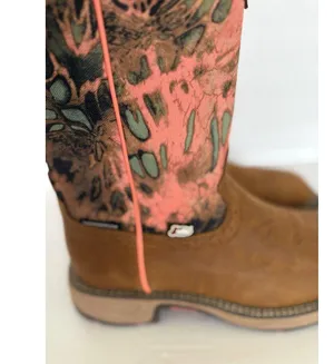 JUSTIN Women’s Trekker 11" Camo Work Boot Size 7B Waterproof Russet Brown SE4356 thumbnail 4