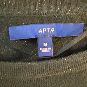 Apt. 9 Women's Medium metallic Green Pullover Sweater Long‎ Sleeve Casual thumbnail 6