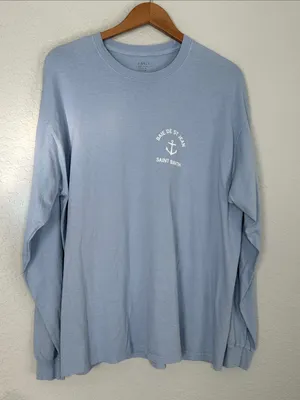 John Galt Brandy Melville Saint Barth Long Sleeve Tee Coastal Anchor Oversized thumbnail 1