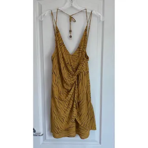 Urban‎ Outfitters Mustard Yellow Tiger Stripe Knot Front Mini Dress - M OB805863 thumbnail 13