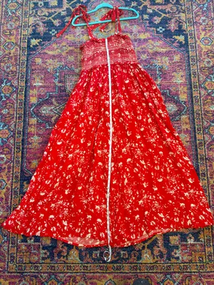 Free People Color My World Red Jumpsuit thumbnail 3