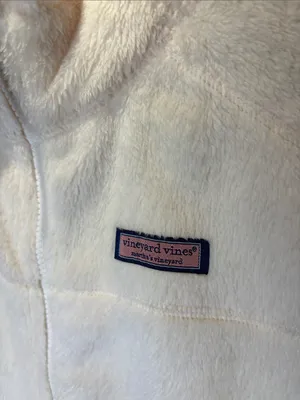 Vineyard Vines Martha’s Vineyard Women’sSoft Fleece Cream Jacket Zip Up Size XS thumbnail 4