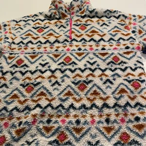 Eddie Bauer 1/4 Zip Up Collared Fleece Pull Over Size Large Aztec Southwest thumbnail 10