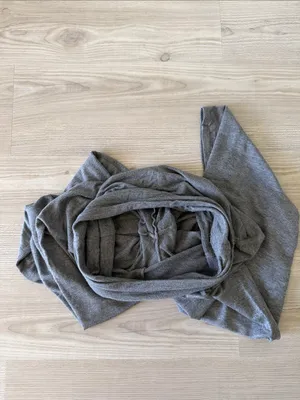 Gilly Hicks Gray Foldover Wide Leg Yoga Pants thumbnail 5