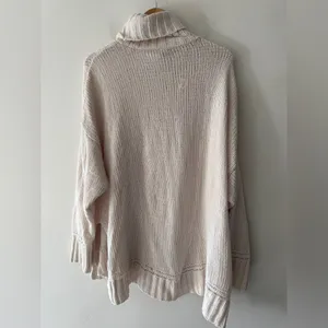 Aerie White Chunky Oversized Chenille Knit Turtleneck Sweater‎ XL thumbnail 5