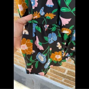 KATE SPADE NEW YORK KATE SPADE Floral Garden Tulip Dress In Black LARGE thumbnail 6