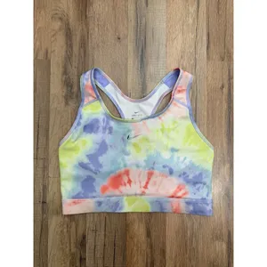 Nike Dri-Fit Tie Dye Sports Bra Women's Large Pastel Racerback‎ thumbnail 2