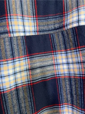 Aerie Cropped Plaid Sherpa-Lined Jacket in Navy thumbnail 13