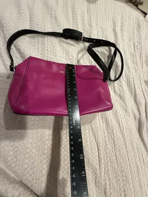 Kate Spade New York Hot Pink Leather Crossbody Bag with Floral Lining thumbnail 7