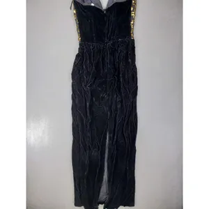 Gunne Sax‎ Dress Women 9 Black Gold Sequin Velvet Vintage 80s Prom Gown Formal thumbnail 3