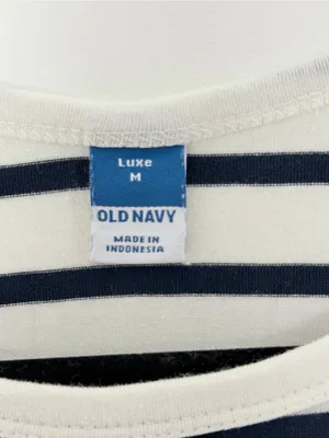 Old Navy Navy and White Striped Tee thumbnail 5