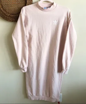 Adidas Pastel Pink Sweat Dress thumbnail 6