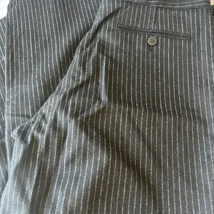 BURBERRY London Stripped Wide Wool leg pants black‎ sz 12 thumbnail 8