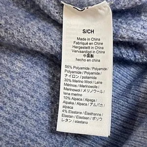 J. Crew | Light Blue Waffle Knit Wool & Alpaca Blend Crewneck Sweater \ Small thumbnail 7
