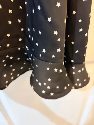 Alter’d State Star Print Mini Dress XS Black Celestial Sweetheart Long Sleeve Coquette thumbnail 6