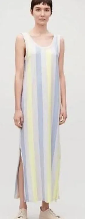 COS Striped Tank Maxi Dress Sz S thumbnail 1