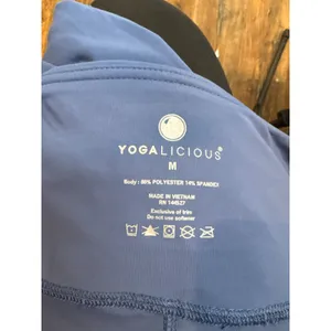 Yogalicious blue athletic cropped leggings thumbnail 4