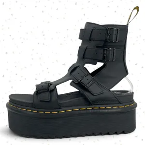 Dr. Martens Giavanna Black Leather Platform Sandals Buckles Gladiator Fit Size 9 thumbnail 3
