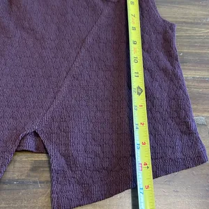 Nuon Y2K Crop Top Cut Out Tank Edgy Goth Streetwear M Textured Boho Brown thumbnail 4