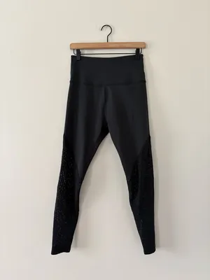 Beyond Yoga Cut It Close Mesh High Waisted Yoga Leggings Black Size M thumbnail 4